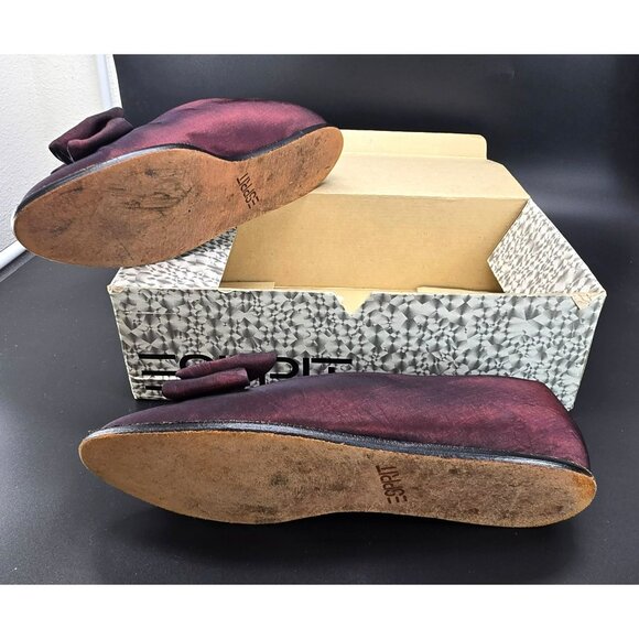 Vintage Esprit Womens Amethyst Betty Flats With Bow Detail Size 8 Elegant JJ3827 - Picture 5 of 10